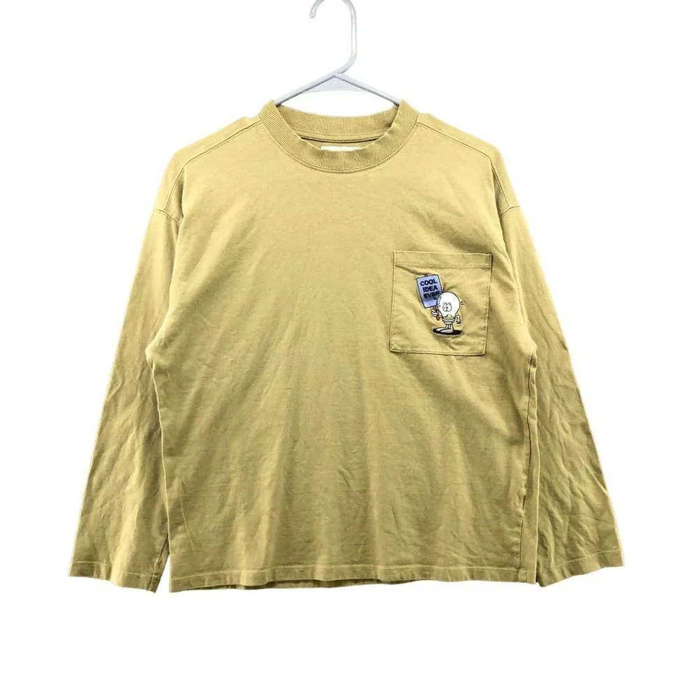 Zara Kids Size‎ 13-14 Embroidered Pocked Long Sleeve T Shirt Cool Idea Ever